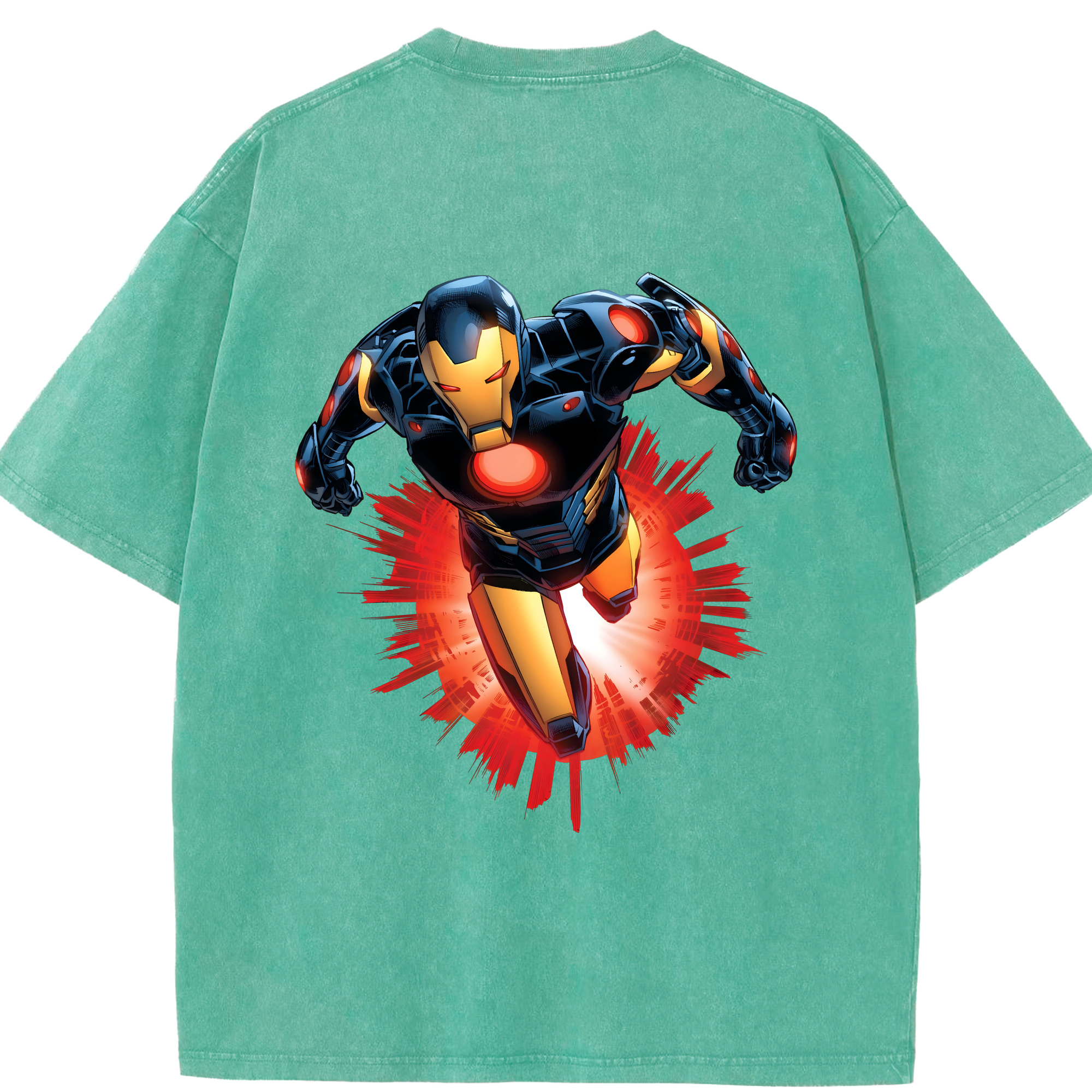 （画像用） アベンジャーズ The Avengers 綿100% ヴィンテージ風 半袖Tシャツ（背面プリント）